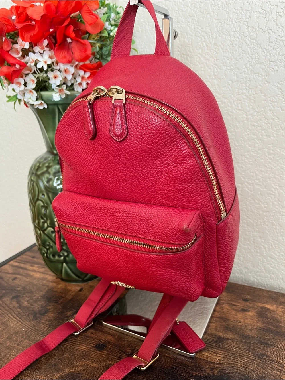Coach F38263 Mini Charlie Backpack bright red - Picture 3 of 14